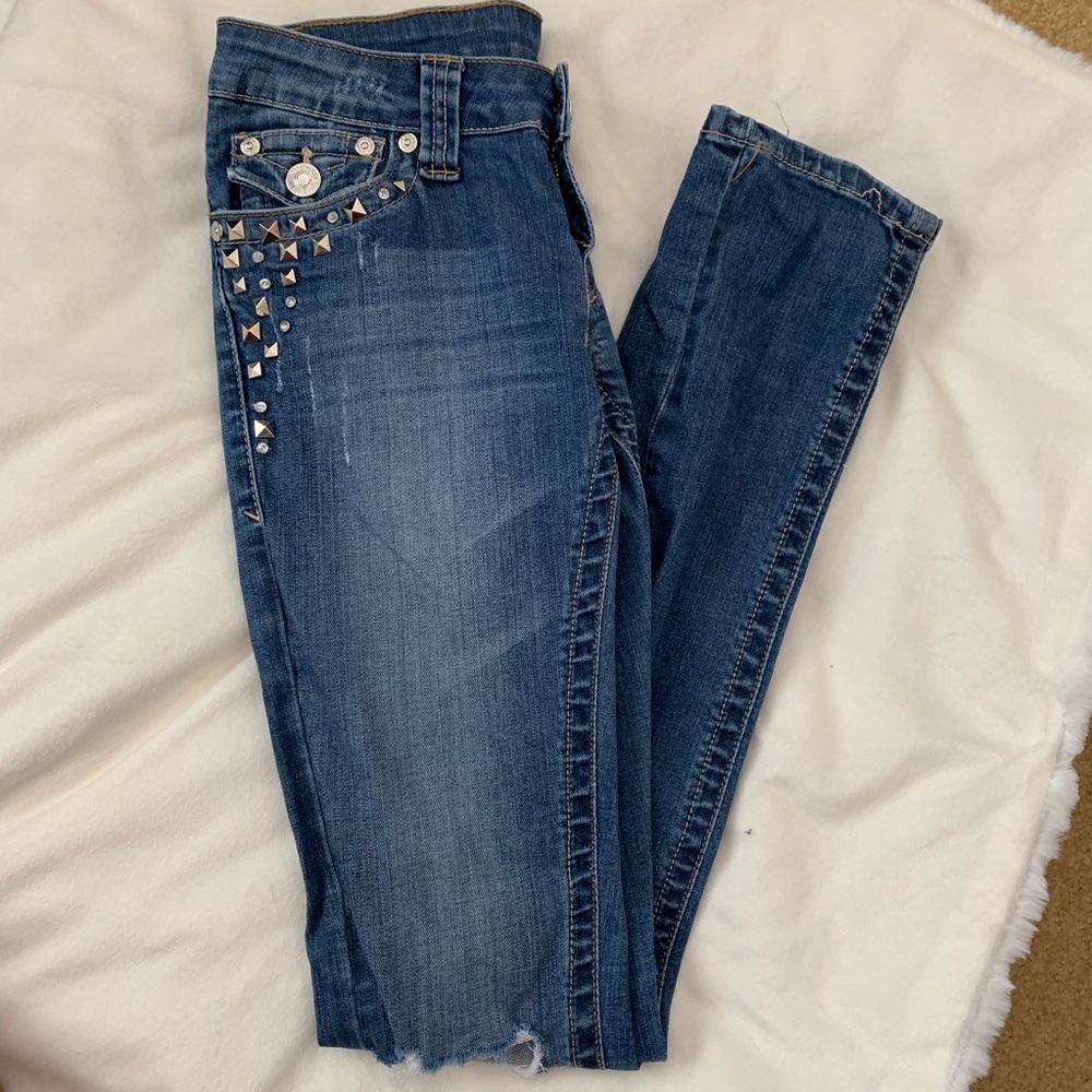 flying monkey | studded distressed skinny jeans